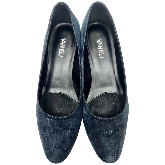 Vaneli‎ Heels Shoes Womens 10 Narrow Navy Closed Toe Small Heel - Picture 7 of 9